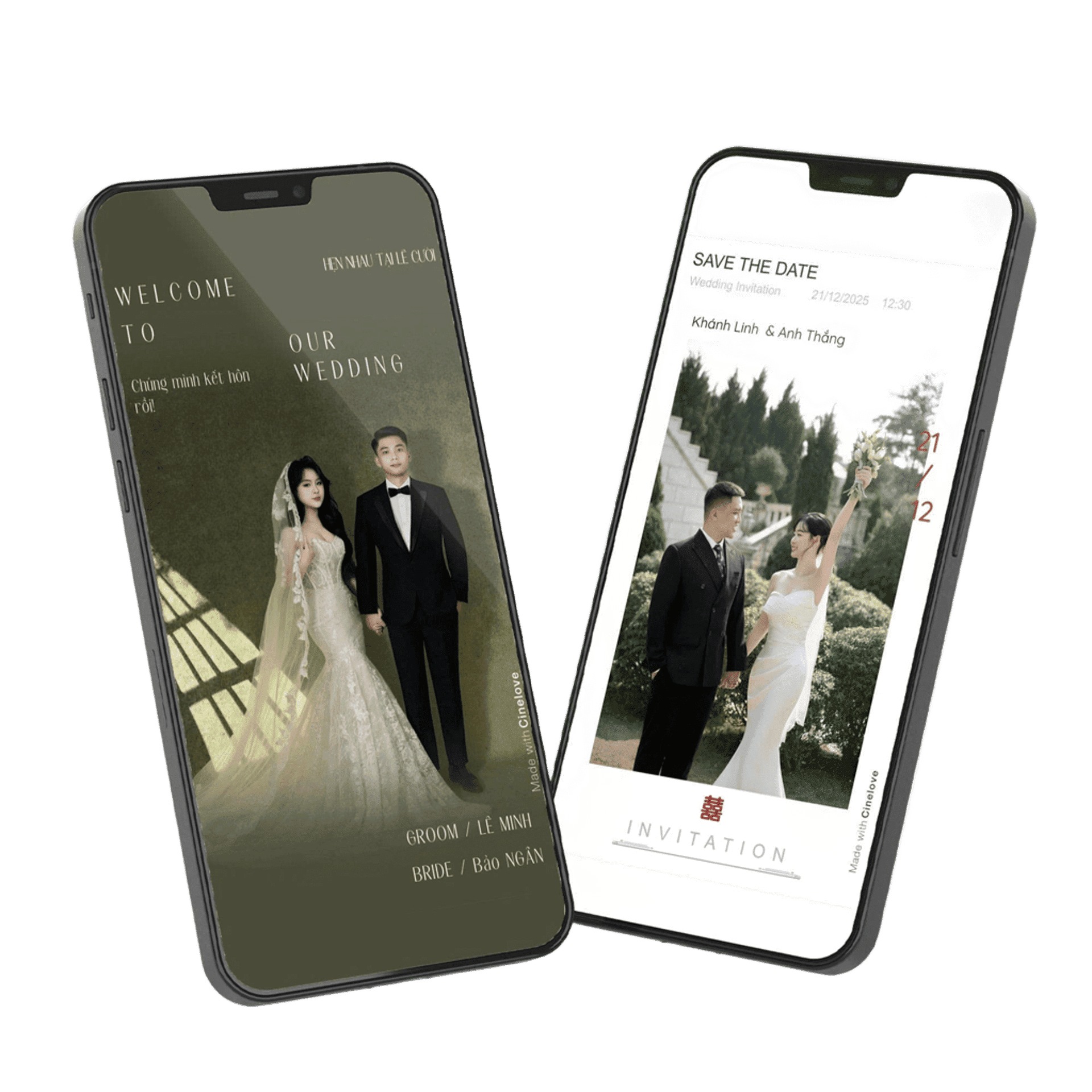 Mộc Wedding Wedding Invitation Mockup